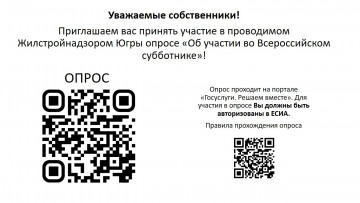 Опрос "Об участии во Всероссийском субботнике."